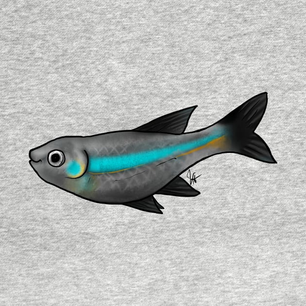 Fish - Tetras - Green Tetra by Jen's Dogs Custom Gifts and Designs